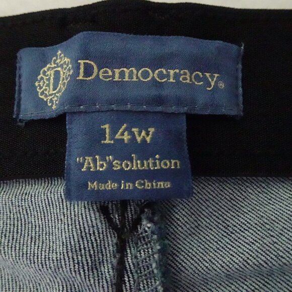 Democracy Girlfriend Jeans Women's Plus Size 14W Blue Denim Stretch "Ab" - Picture 7 of 11